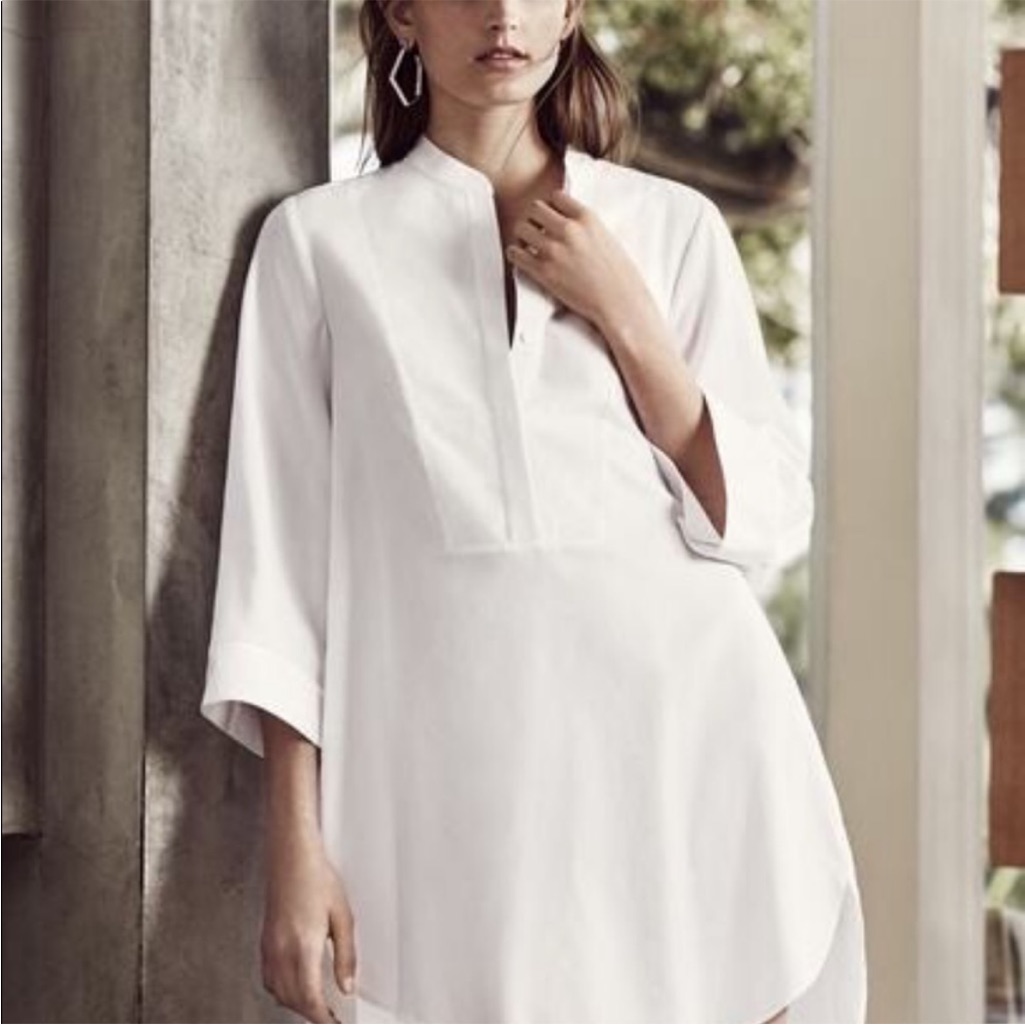 Bcbgmaxazria White Shirt Dress/Tunic